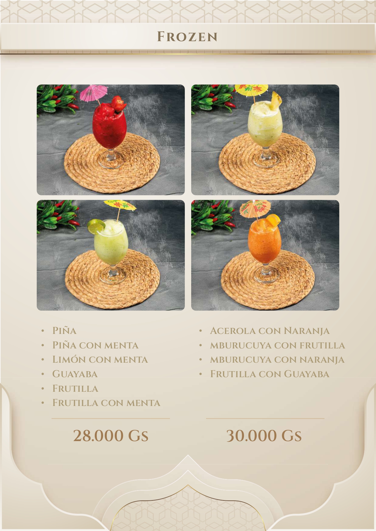 Portada del Menú Halal's